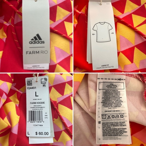 adidas x Farm Rio NWT Graphic Hoodie (L) - Picture 16 of 16
